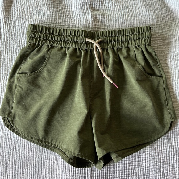 United By Blue Olive Green Responsible Swim Shorts - Picture 1 of 8